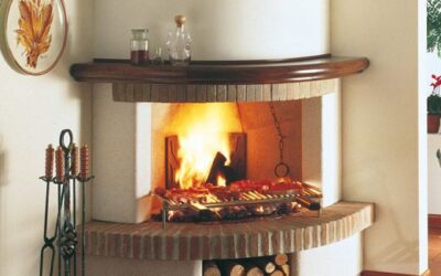 Il camino angolare per la creazione di una zona relax