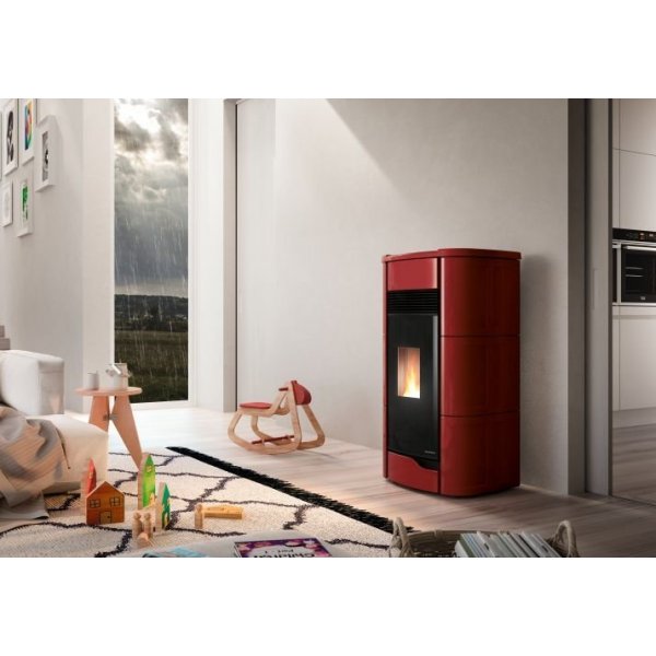 Stufa a pellet Ecofire Anna 12 Pro 2 Palazzetti rosso bordeaux
