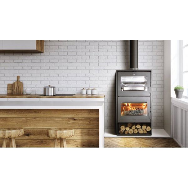 Stufa a legna Altea con forno in Conto Termico 
