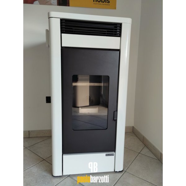 Stufa a pellet idro Serena 25 kw Climacalor bianca