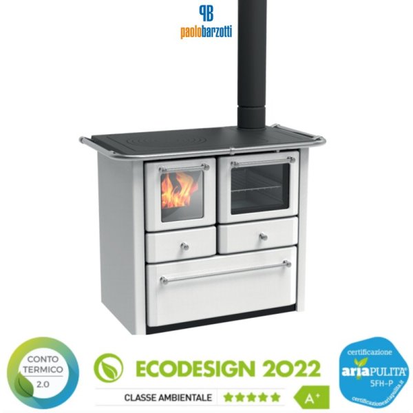 Cucina a legna Gaia con forno in Conto Termico 