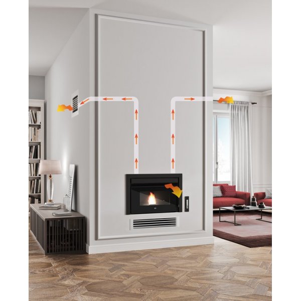 Camino a pellet Nico 961 canalizzabile - 11,5 kw
