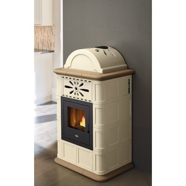 Stufa a pellet in maiolica Rosy in conto termico