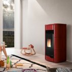 Stufa a pellet Ecofire Anna 12 Pro 2 Palazzetti rosso bordeaux