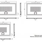 Piatto doccia in ceramica bianco lucido LIF H3 Hatria 140x80-3 cm