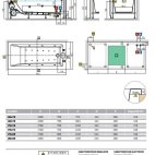 Vasca idromassaggio Novellini Calos Hidro Plus 180x80