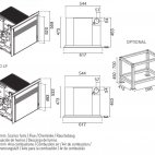 Camino a pellet Cerino 617 ventilazione frontale - 9,5 kw