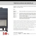 Termocamino idro a legna Climacalor IDROPLUS C/80