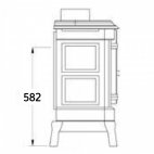 Stufa a legna 5 Stelle H33 12 kw in ghisa
