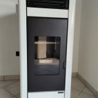 Stufa a pellet idro Serena 25 kw Climacalor bianca