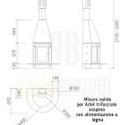 Camino di design Arlet trifacciale sospeso 