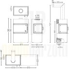 Stufa a legna Dexter 2.0 SX di Austroflamm con moduli 