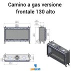 Camino a gas versione frontale 130 alto