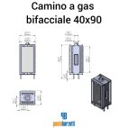 Camino a gas bifacciale 40x90 