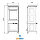 Stufa a legna 200 con rivestimento in ceramica 