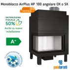 Camino a legna monoblocco AirPlus 100 Sinistro 