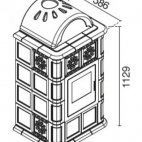 Stufa a pellet in maiolica Rosy in conto termico