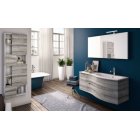 Mobile Agape 120 sospeso rovere grigio - vasca destra