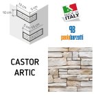 Angolo in pietra ricostruita Castor Arctic