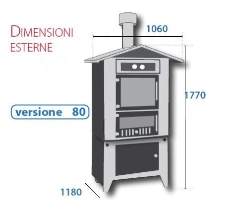 Forno a legna Rossofuoco Garden da esterno - Barzotti